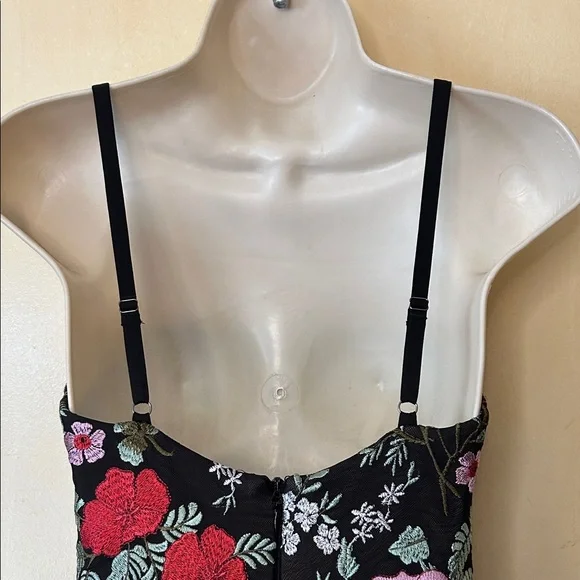 Dress the Population Black Floral Embroidered Mini Dress size XS - Picture 7 of 11